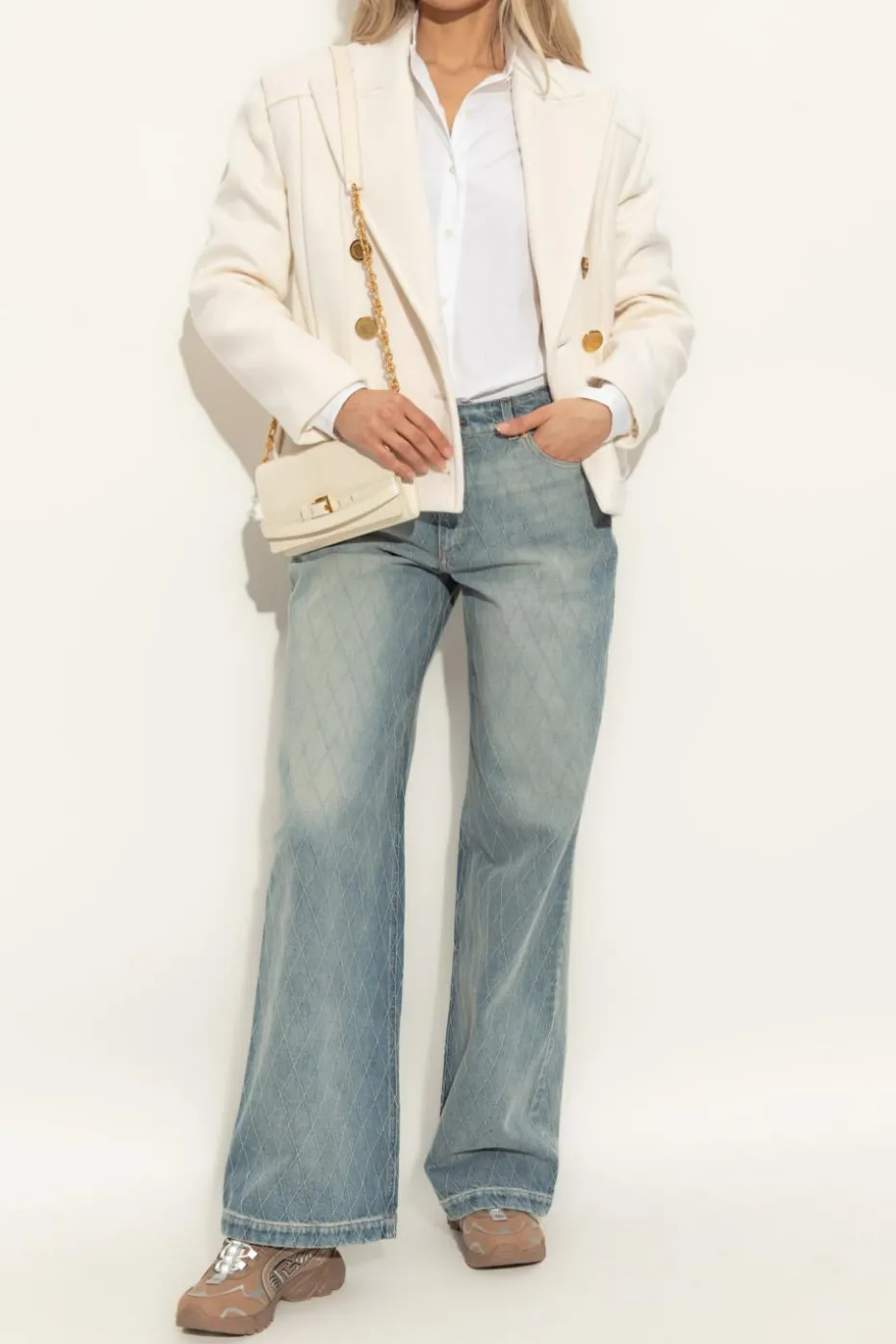 Balmain NIEBIESKI Jeansy z logo