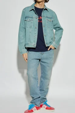 Balmain NIEBIESKI Jeansy z nogawkami o prostym kroju
