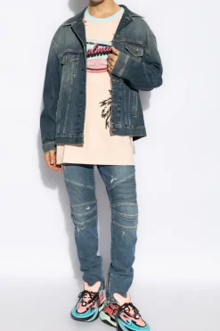 Balmain NIEBIESKI Jeansy z logo