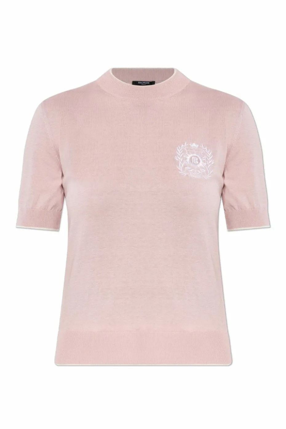 Balmain RÓŻOWY Top z wyszytym logo