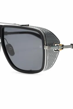 Balmain SREBRNY Okulary przeciwsłoneczne z logo