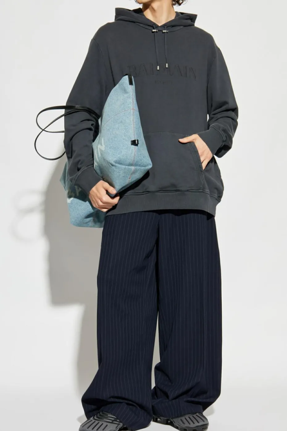 Balmain SZARY Bluza z logo