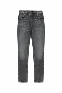 Balmain SZARY Jeansy z logo