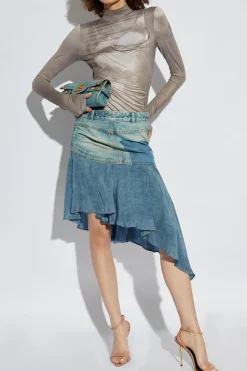 Balmain SZARY Top ze stójką