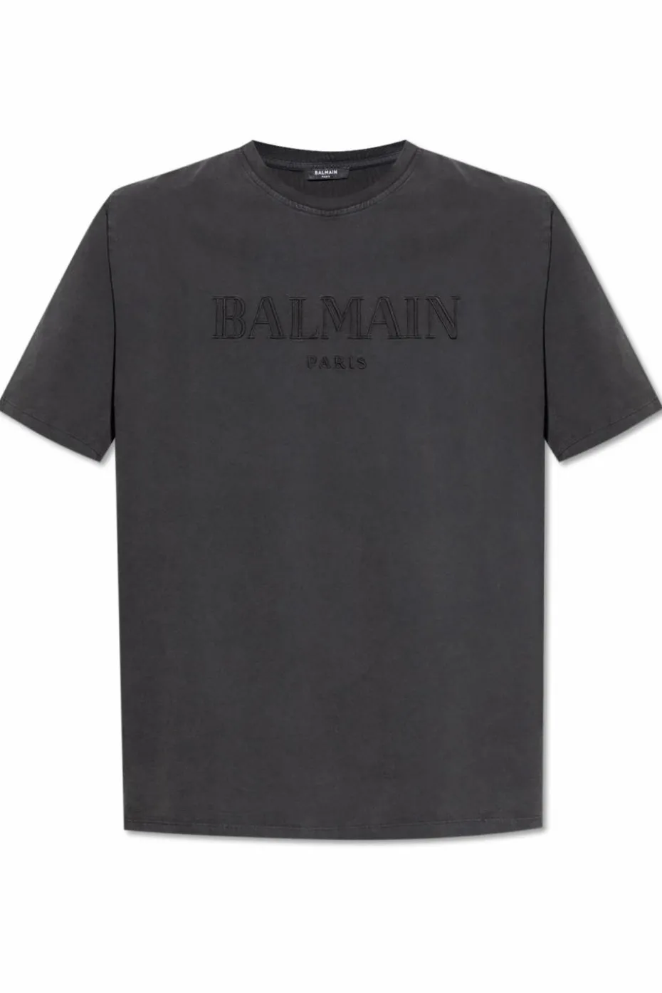 Balmain SZARY T-shirt z wyszytym logo