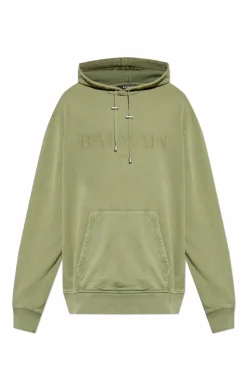 Balmain ZIELONY Bluza z logo