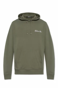 Balmain ZIELONY Bluza z logo