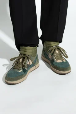 Balmain ZIELONY Buty sportowe `Swan` za kostkę