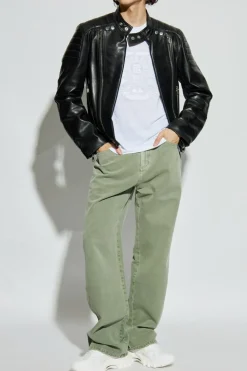 Balmain ZIELONY Jeansy z nogawkami o prostym kroju