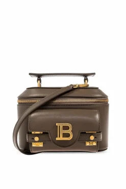 Balmain ZIELONY Skórzana torba do ręki