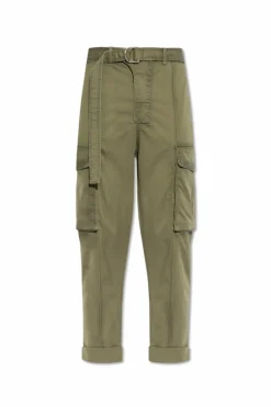 Balmain ZIELONY Spodnie typu `cargo`