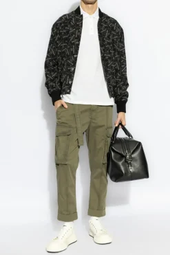 Balmain ZIELONY Spodnie typu `cargo`