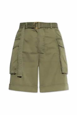Balmain ZIELONY Szorty typu `cargo`