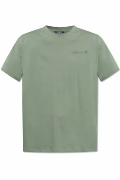 Balmain ZIELONY T-shirt z wyszytym logo