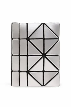Bao Bao Issey Miyake SREBRNY Etui na karty z geometrycznym wzorem