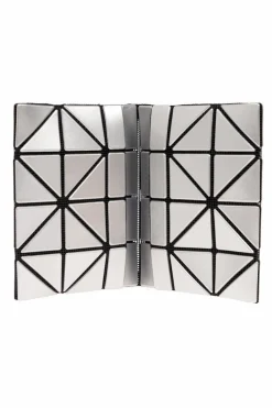 Bao Bao Issey Miyake SREBRNY Etui na karty z geometrycznym wzorem