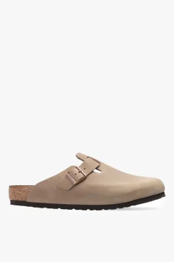 Birkenstock beżowy Klapki ‘Boston Big Buckle’