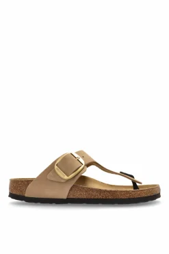 Birkenstock beżowy Klapki ‘Gizeh Big Buckle’