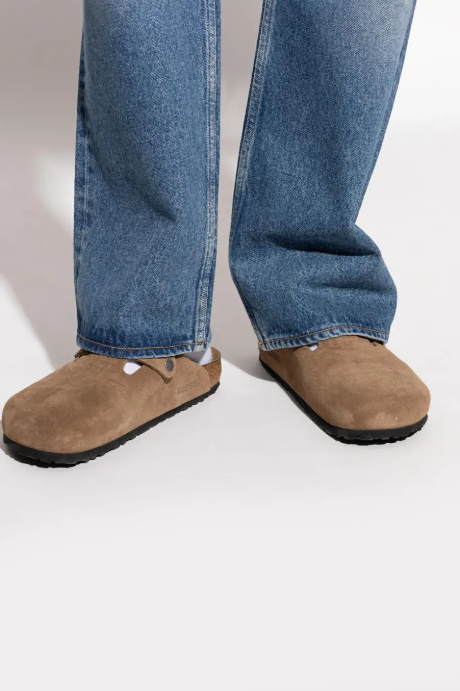 Birkenstock BRĄZOWY Klapki `Boston BS`