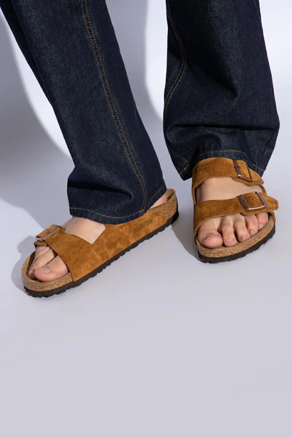 Birkenstock BRĄZOWY Klapki ‘Arizona BS’