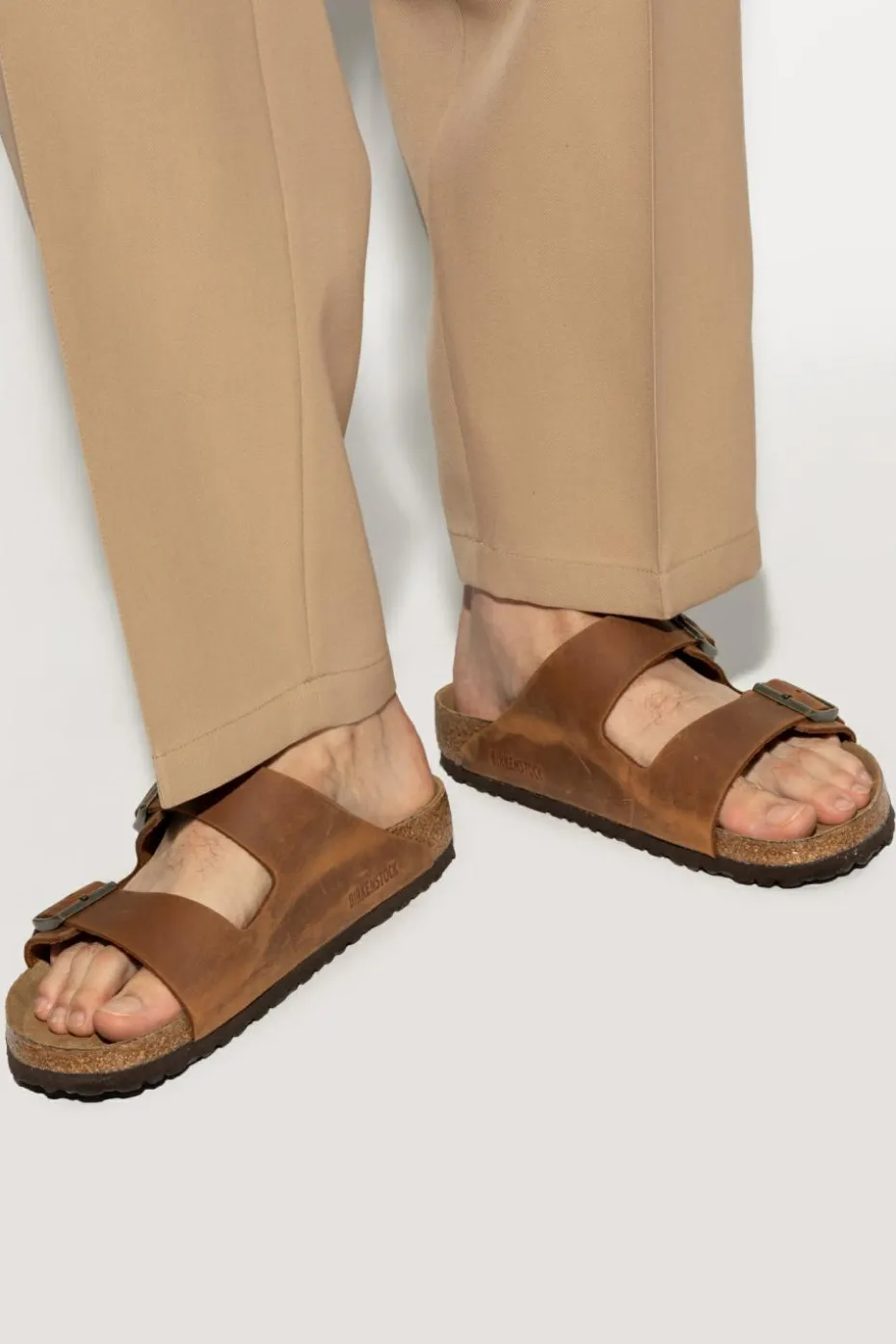 Birkenstock BRĄZOWY Klapki `Arizona BS