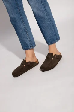 Birkenstock BRĄZOWY Klapki ‘Boston BS’