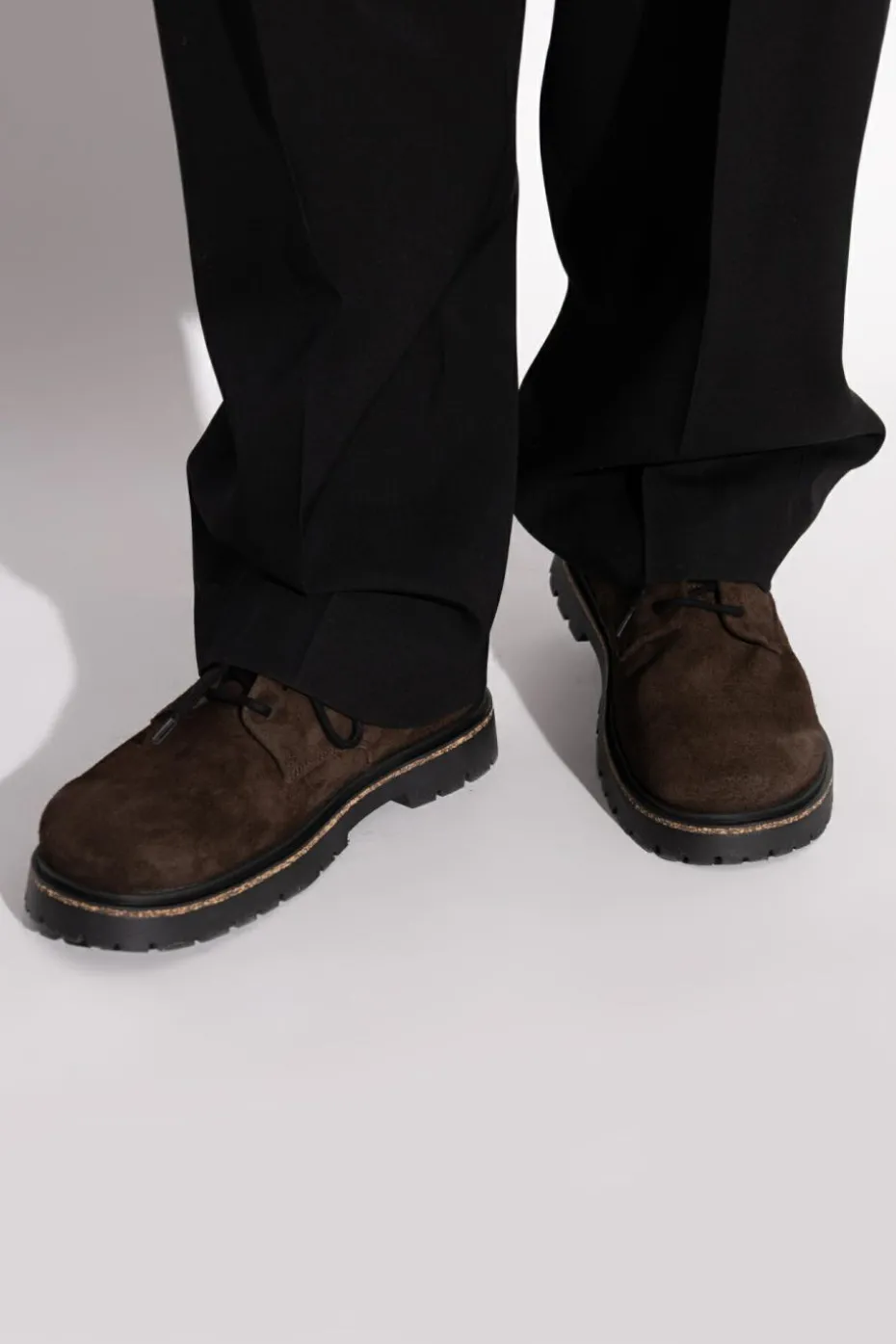 Birkenstock BRĄZOWY Zamszowe buty `Gighwood Lace Low`