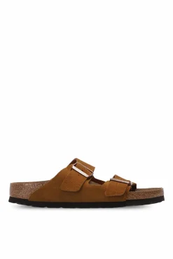 Birkenstock BRĄZOWY Zamszowe klapki ‘Arizona BS’
