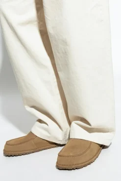 Birkenstock BRĄZOWY Zamszowe buty `Utti Slip On`