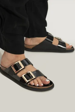 Birkenstock CZARNY Klapki `Arizona Droplet Buckle`