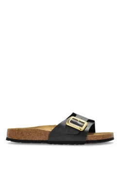 Birkenstock CZARNY Klapki `Catalina Cushion Buckle`
