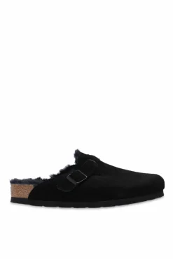 Birkenstock CZARNY Zamszowe klapki ‘Boston VL’