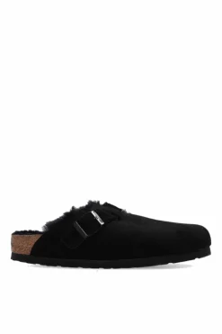 Birkenstock CZARNY Zamszowe klapki ‘Boston VL’