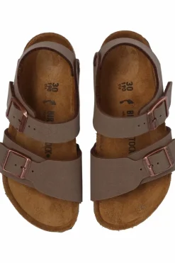 Birkenstock Kids BRĄZOWY Sandały z logo ‘New York’