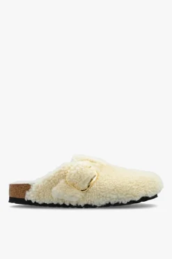 Birkenstock kremowy Klapki ‘Boston Big Buckle’