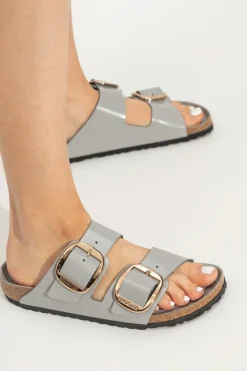 Birkenstock SZARY Klapki `Arizona Big Buckle`