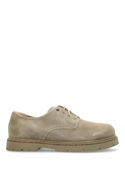 Birkenstock SZARY Zamszowe buty `Gighwood Lace Low`
