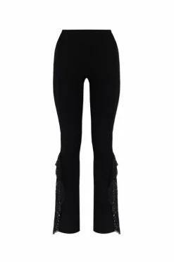 Blumarine CZARNY Prążkowane spodnie