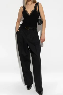 Blumarine CZARNY Prążkowany top