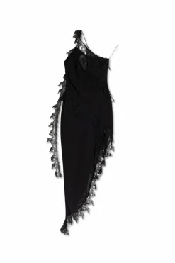 Blumarine CZARNY Sukienka z koronkowymi wstawkami
