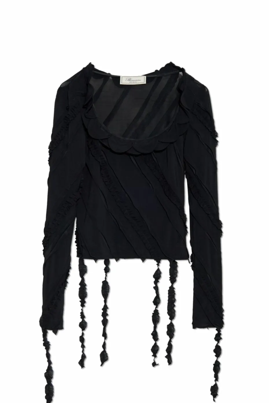 Blumarine CZARNY Top z długim rękawem