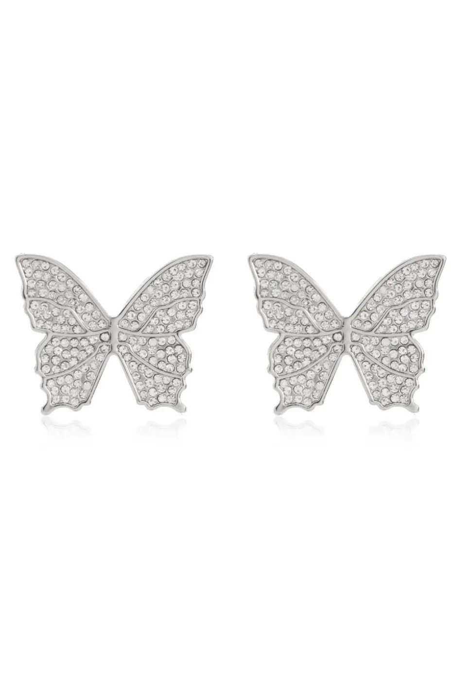 Blumarine SREBRNY Kolczyki w kształcie motyli