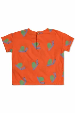 Bobo Choses CZERWONY T-shirt z kieszenią