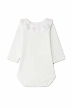 Bonpoint BIAŁY Bawełniane body
