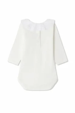 Bonpoint BIAŁY Bawełniane body