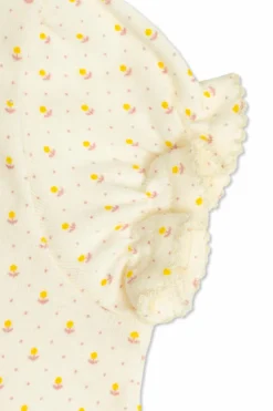 Bonpoint kremowy Komplet `Emani`: t-shirt i szorty