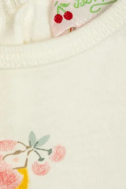 Bonpoint kremowy T-shirt `Cira`