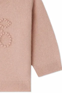 Bonpoint RÓŻOWY Kaszmirowy sweter