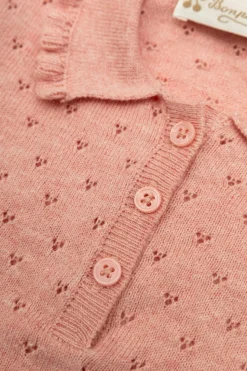 Bonpoint RÓŻOWY Komplet: sweter i spodnie