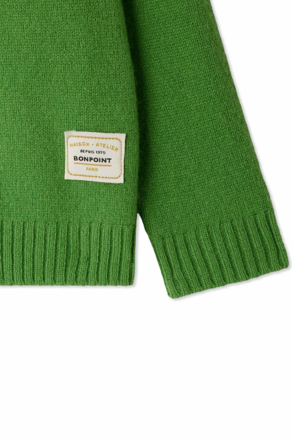 Bonpoint ZIELONY Wełniany sweter